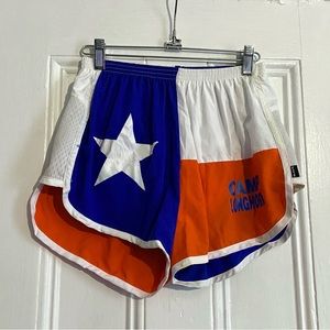 🆕 BOA “Camp Longhorn” Texas Flag Athletic / Running Shorts -Orange, Blue, White